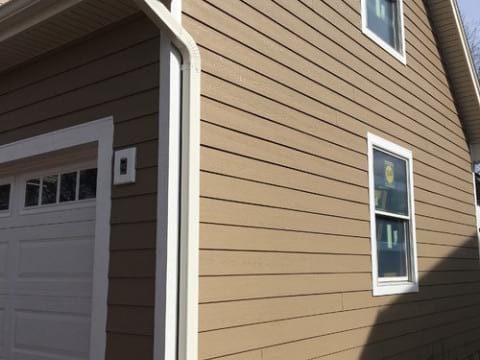 LP Diamond Kote siding installation and gutters replacement in Naperville project photo 11