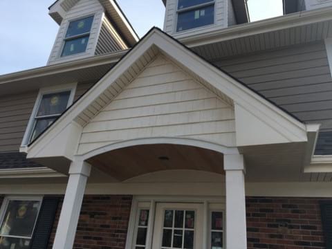 LP Diamond Kote siding installation and gutters replacement in Naperville project photo 2