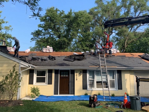 Royal Estate siding installation and shingle roof replacement in Darien project photo 6
