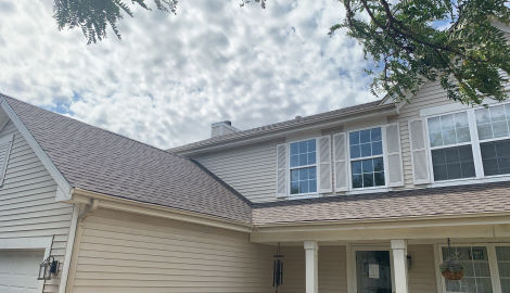 Complete roof and siding replacement after wind-damage in Plainfield  project photo 1