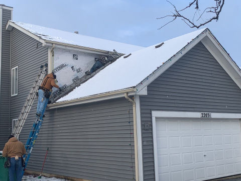 Complete roof and siding replacement after wind-damage in Plainfield  project photo 3