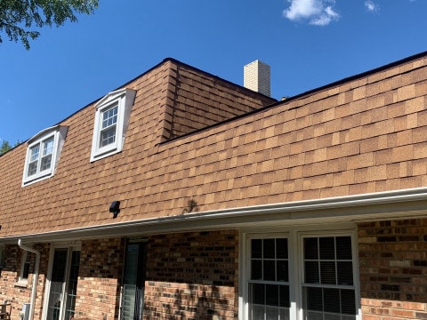 Shingle roof replacement after hail damage in Darien project photo 1