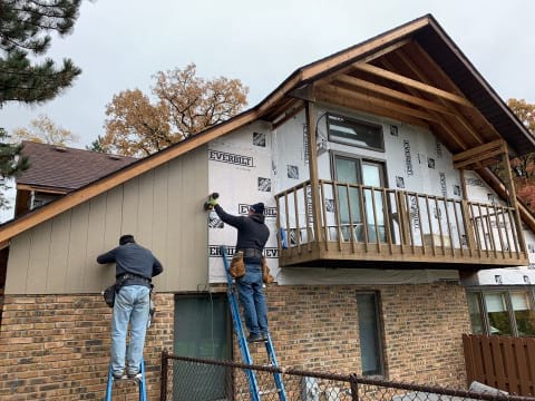 LP SmartSide siding replacement in Oak Brook project photo 7