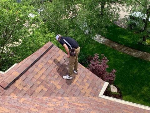 Shingle roofing replacement after hail damage in Naperville project photo 2