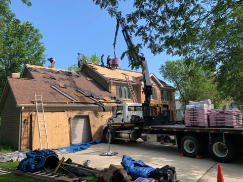 Shingle roofing replacement after hail damage in Naperville project photo 3