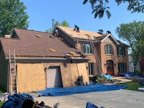 Shingle roofing replacement after hail damage in Naperville project photo 5