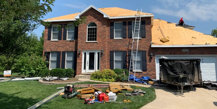 vinyl siding roofing replacement after hail damage naperville