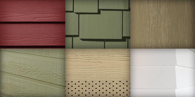 Different types of James Hardie siding