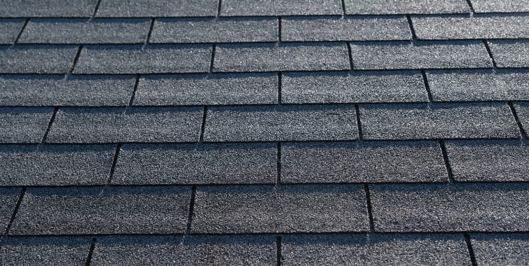 Three-tab asphalt shingle roof