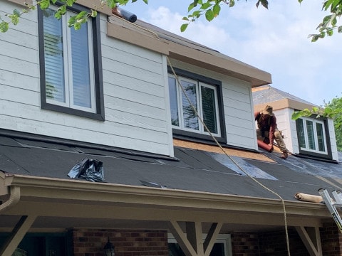 Cedar siding installation and GAF shingle roofing in Downers Grove project photo 6