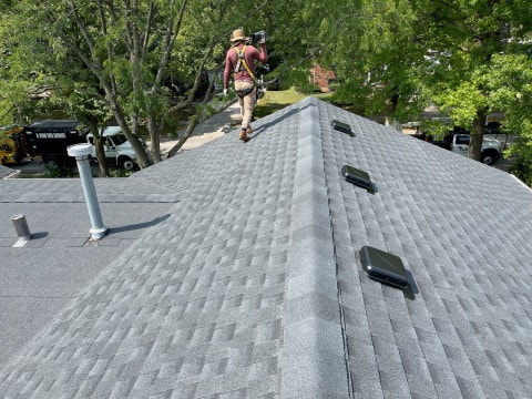 Complete roof replacement installing GAF Timberline HDZ shingles in Downers Grove project photo 3