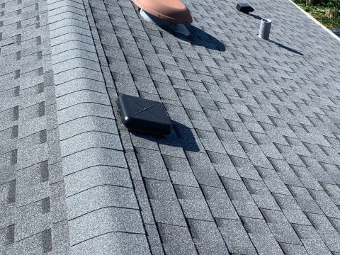 LP SmartSide siding, Atlas Pinnacle shingle roofing and guttering in Hinsdale project photo 3