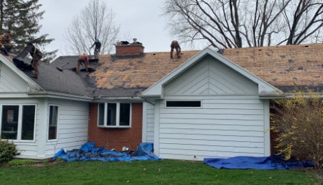 GAF Timberline HDZ shingles roof installation and gutters replacement in Glen Ellyn project photo 6