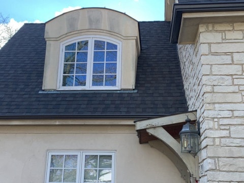 GAF Timberline American Harvest shingles roof installation and gutters replacement in Hinsdale project photo 4
