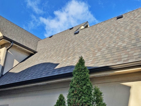 GAF Timberline American Harvest shingles roof installation and gutters replacement in Hinsdale project photo 6