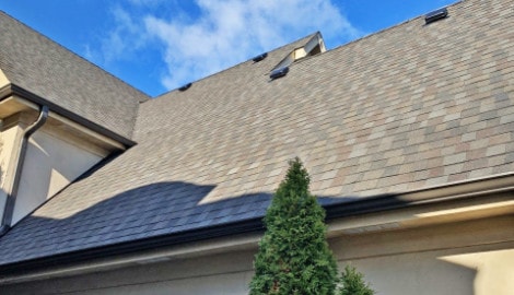 GAF Timberline American Harvest shingles roof installation and gutters replacement in Hinsdale project photo 6