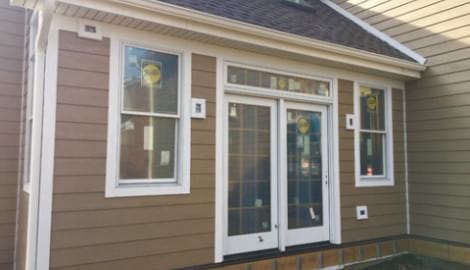 LP Diamond Kote siding installation and gutters replacement in Naperville project photo 15