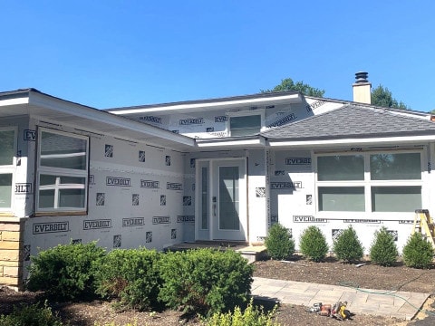LP SmartSide siding installation and shingle roof replacement in Hinsdale project photo 10