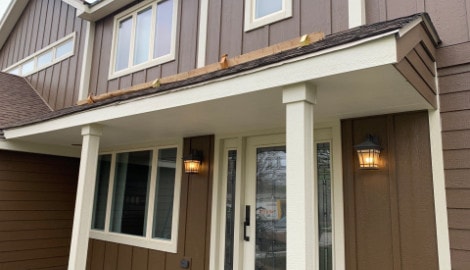 High quality LP SmartSide siding installation and gutters replacement in Downers Grove project photo 2