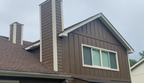 High quality LP SmartSide siding installation and gutters replacement in Downers Grove project photo 6