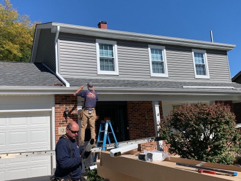 Royal Estate siding installation and  shingle roof replacement in Woodridge before after project photo 7
