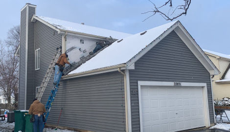 Complete roof and siding replacement after wind-damage in Plainfield  project photo 3