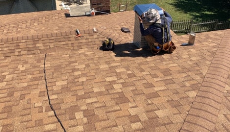 Shingle roof replacement after hail damage in Darien project photo 8