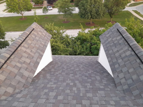 Roof inspection and shingle roofing after hail damage in Geneva project photo 4