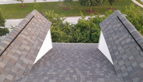 Roof inspection and shingle roofing after hail damage in Geneva project photo 4