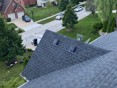 Roof inspection and shingle roofing after hail damage in Willow Springs project photo 2