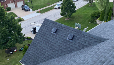 Roof inspection and shingle roofing after hail damage in Willow Springs project photo 2