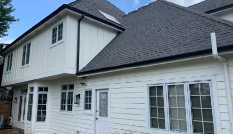 LP Smooth SmartSide siding and gutters replacement in Hinsdale project photo 11