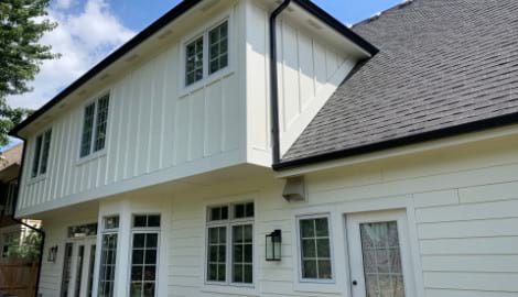 LP Smooth SmartSide siding and gutters replacement in Hinsdale project photo 2