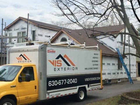 LP SmartSide siding and gutters replacement in Downers Grove project photo 9