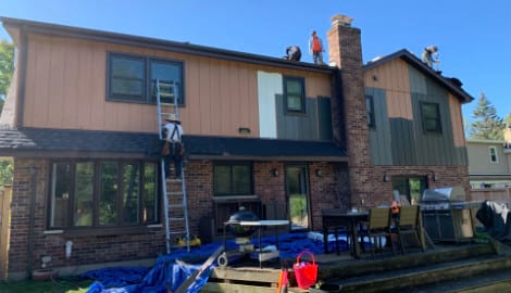 LP SmartSide siding replacement in Oak Brook project photo 10