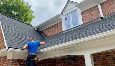 Asphalt shingle roofing and gutters replacement in Oak Brook project photo 4